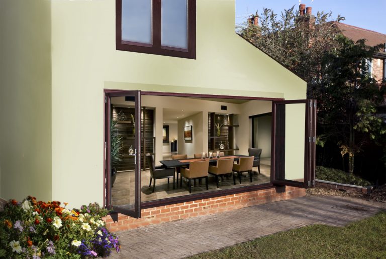 Brown Bi-Folding Doors